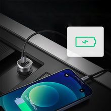 Заредете изображение във визуализатора на галерията – Ugreen fast car charger USB-A / USB-C 30W PD PPS gray (CD130)
