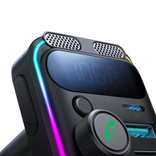 Заредете изображение във визуализатора на галерията – Joyroom JR-CCB01 48W FM transmitter 2x USB-A USB-C with dual microphone - black

