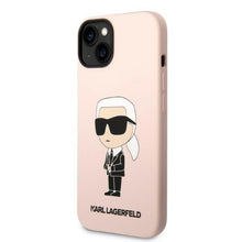 Заредете изображение във визуализатора на галерията – Karl Lagerfeld KLHCP14SSNIKBCP iPhone 14 6.1" hardcase pink/pink Silicone Ikonik
