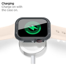 Заредете изображение във визуализатора на галерията – Spigen Rugged Armor Case with Strap for Apple Watch 4/5/6/7/8/9/SE (44/45mm) - Dark Gray
