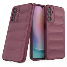 Заредете изображение във визуализатора на галерията – Magic Shield Case for Samsung Galaxy A24 4G flexible armored cover burgundy
