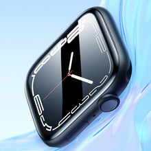 Заредете изображение във визуализатора на галерията – Baseus Crystal Tempered Glass Film for Apple Watch 7 41mm full screen with frame black (1 pcs.) + cleaning kit / foil applicator / squeegee (spatula)
