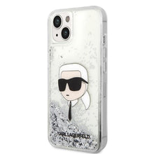 Заредете изображение във визуализатора на галерията – Karl Lagerfeld KLHCP14SLNKHCH iPhone 14 6.1" silver/silver hardcase Glitter Karl Head
