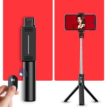 Заредете изображение във визуализатора на галерията – Selfie Stick MINI - with detachable bluetooth remote control and tripod - P30 BLACK
