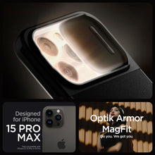 Заредете изображение във визуализатора на галерията – Spigen OPTIK ARMOR MAG MAGSAFE IPHONE 15 PRO MAX BLACK
