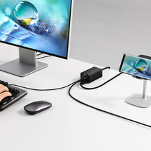 Заредете изображение във визуализатора на галерията – Baseus fast charger GaN5 Pro HUB HDMI 2 x USB-C / USB-A / HDMI 4K 30Hz 1.5m black + USB-C cable - USB-C 100W 40Gb/s (USB4) 1m (CCGP110201)
