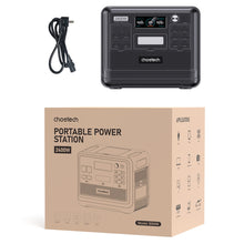 Заредете изображение във визуализатора на галерията – Choetech BS008 2400W USB-A / USB-C / XT60 / DC5521 / AC power station - black
