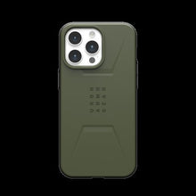 Заредете изображение във визуализатора на галерията – UAG Civilian Magsafe - protective case for iPhone 15 Pro Max (olive)
