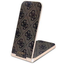 Заредете изображение във визуализатора на галерията – Guess 4G Pattern MagSafe foldable 2in1 15W inductive charger - brown
