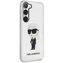 Заредете изображение във визуализатора на галерията – Karl Lagerfeld KLHCS23SHNIKTCT S23 S911 transparent hardcase Ikonik Karl Lagerfeld
