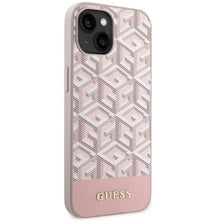 Заредете изображение във визуализатора на галерията – Guess GUHMP14MHGCFSEP iPhone 14 Plus 6.7" pink/pink hard case GCube Stripes MagSafe
