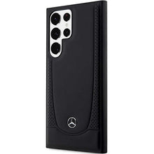 Заредете изображение във визуализатора на галерията – Original Case MERCEDES Leather Urban MEHCS23LARMBK for Samsung Galaxy S23 Ultra Black
