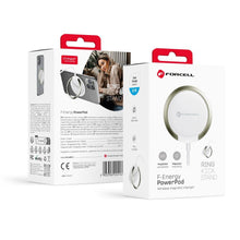Заредете изображение във визуализатора на галерията – FORCELL F-ENERGY PowerPod wireless charger with ring/kick stand compatible with MagSafe white
