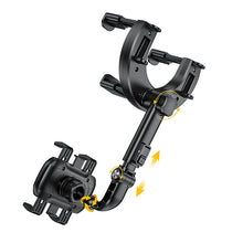Заредете изображение във визуализатора на галерията – Borofone Car holder BH87 Windrider rearview mirror mount black
