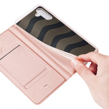 Заредете изображение във визуализатора на галерията – Dux Ducis Skin Pro Case for Samsung Galaxy A14 5G Flip Card Wallet Stand Pink
