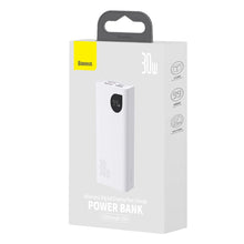 Заредете изображение във визуализатора на галерията – Baseus Adaman2 power bank with digital display 2x USB-A / 1x USB-C 10000mAh 30W - white
