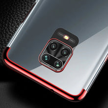Заредете изображение във визуализатора на галерията – Clear Color Case Gel TPU Electroplating frame Cover for Xiaomi Redmi 10X 4G / Xiaomi Redmi Note 9 black
