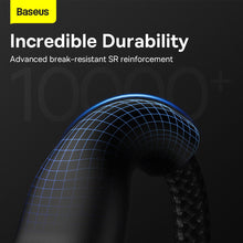 Заредете изображение във визуализатора на галерията – BASEUS cable USB 3in1 Flash Series USB-C micro USB Lightning 66W CASS040001
 1.2m black
