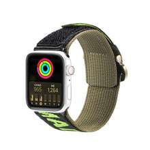 Заредете изображение във визуализатора на галерията – Dux Ducis Strap (Outdoor Version) strap for Apple Watch Ultra, SE, 8, 7, 6, 5, 4, 3, 2, 1 (49, 45, 44, 42 mm) nylon band bracelet black and green
