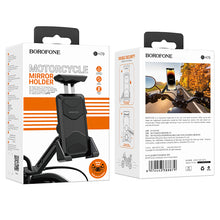 Заредете изображение във визуализатора на галерията – Borofone Bicycle/Motorcycle holder BH79 Guide to mirror black
