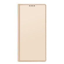 Заредете изображение във визуализатора на галерията – Dux Ducis Skin Pro Case For Samsung Galaxy S23 Ultra Flip Card Wallet Stand Gold
