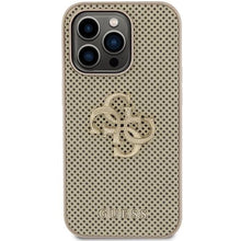 Заредете изображение във визуализатора на галерията – Guess Perforated 4G Glitter case for iPhone 15 Pro Max - gold
