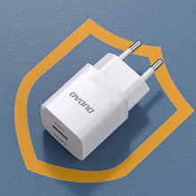 Заредете изображение във визуализатора на галерията – Wall charger GaN 33W PPS USB C/USB Dudao A13Pro - white
