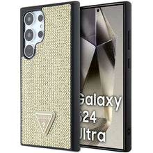 Заредете изображение във визуализатора на галерията – Guess Rhinestone Triangle case for Samsung Galaxy S24 Ultra - gold
