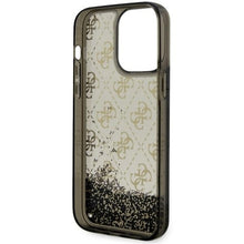Заредете изображение във визуализатора на галерията – Original Case GUESS Liquid Glitter 4G Transculent GUHCP14XLC4PSGK for Iphone 14 Pro Max black
