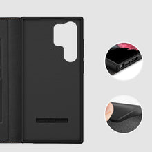 Заредете изображение във визуализатора на галерията – Dux Ducis Skin X2 case Samsung Galaxy S23 Ultra flip case wallet stand black
