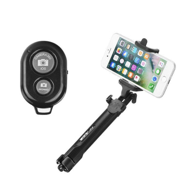 Combo селфи стик с tripod и remote control блутут/bluetooth черен [за него] - TopMag