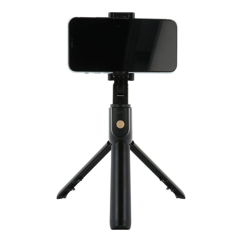 Combo selfie stick with tripod and remote control bluetooth black k07 - TopMag