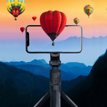 Заредете изображение във визуализатора на галерията – Combo selfie stick with tripod and remote control bluetooth black sstr-12 - TopMag
