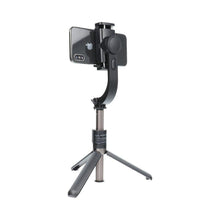 Заредете изображение във визуализатора на галерията – Combo selfie stick with tripod and remote control bluetooth gimbal stabilizer black sstr-l08 - TopMag
