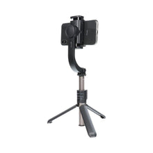 Заредете изображение във визуализатора на галерията – Combo selfie stick with tripod and remote control bluetooth gimbal stabilizer black sstr-l08 - TopMag
