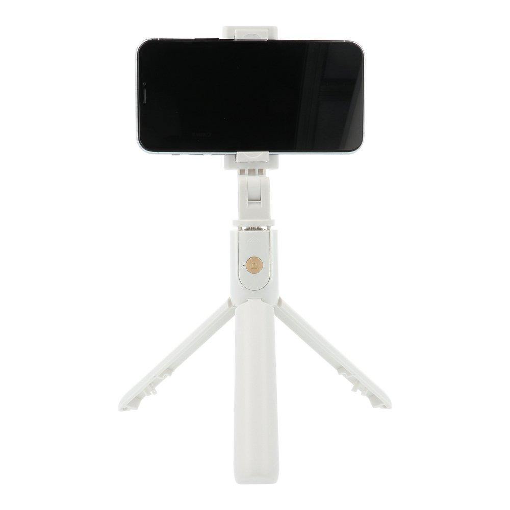 Combo selfie stick with tripod and remote control bluetooth white k07 - TopMag