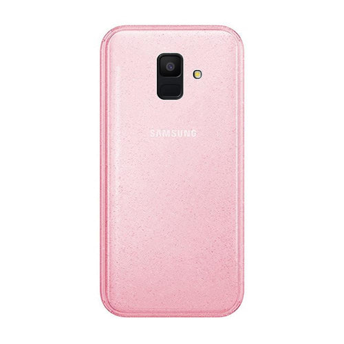 Crystal Glitter Pink гръб - Samsung A6 2018 розов - TopMag
