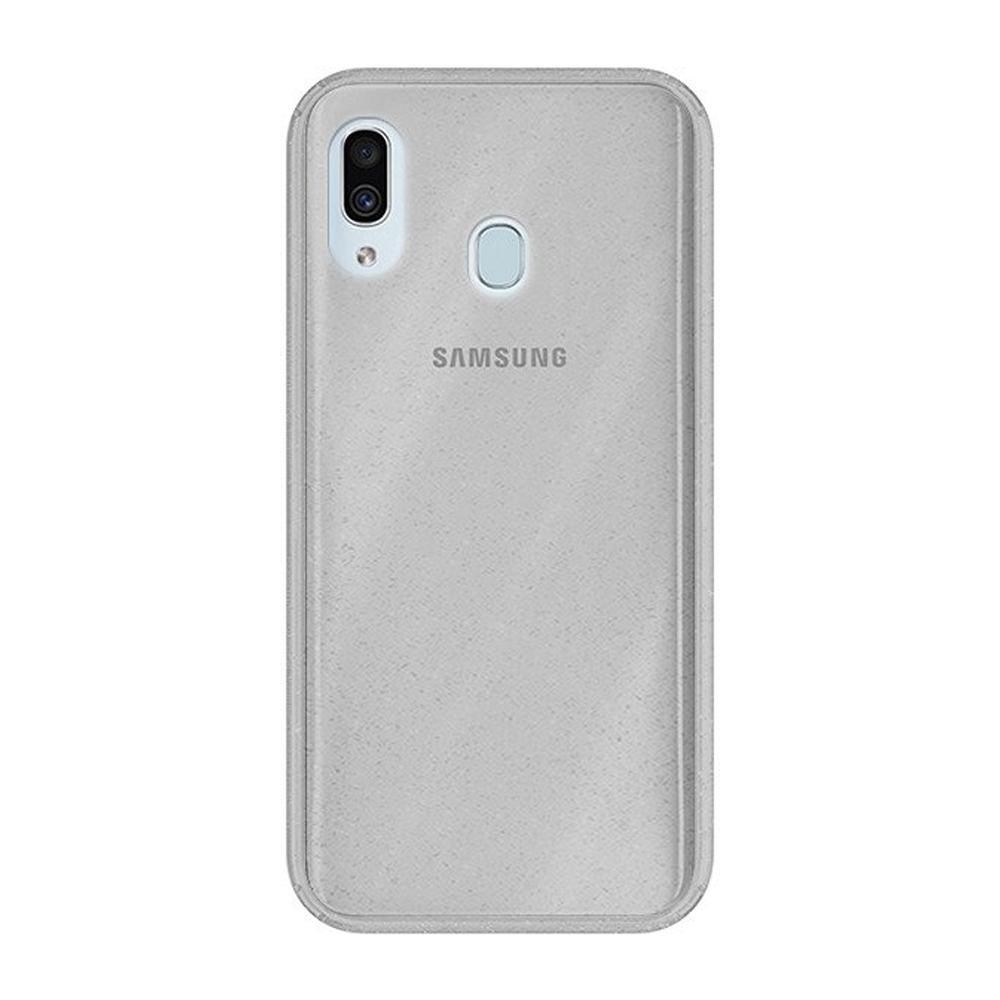 Crystal Glitter Silver гръб -Samsung A30 черен - TopMag