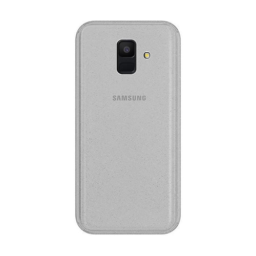 Crystal Glitter Silver гръб -Samsung A6 2018 черен - TopMag