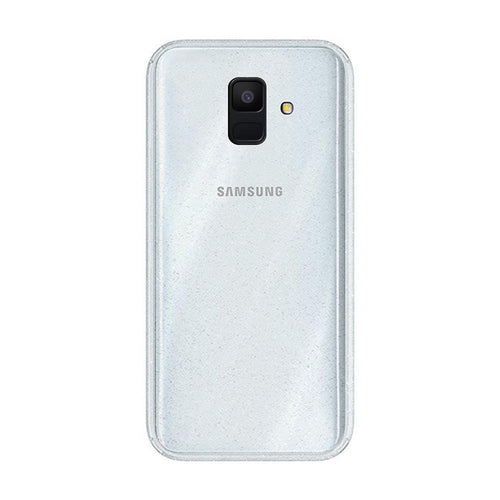 Crystal Glitter Silver гръб -Samsung A6 2018 прозрачен - TopMag