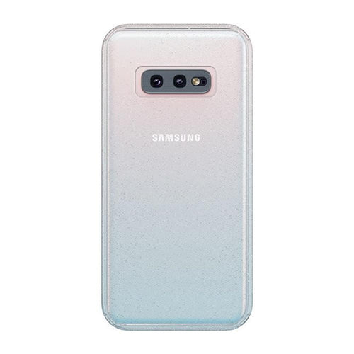 Crystal Glitter Silver гръб - Samsung S10e прозрачен - TopMag