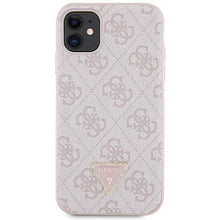 Заредете изображение във визуализатора на галерията – Guess GUHCN61P4TDSCPP Case for iPhone 11 / Xr - Pink Crossbody 4G Metal Logo
