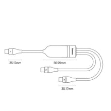 Заредете изображение във визуализатора на галерията – Baseus Flash Series Ⅱ Fast Charging Cable 2in1 USB-C - 2xUSB-C 100W 1.5m black
