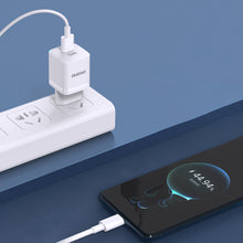 Заредете изображение във визуализатора на галерията – Wall charger GaN 33W PPS USB C/USB Dudao A13Pro - white
