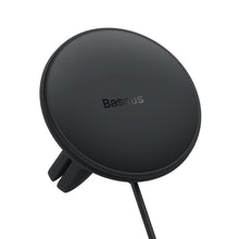 Заредете изображение във визуализатора на галерията – Baseus wireless car charger with MagSafe 15W holder for air vent + USB-A 25W black (CW01)
