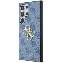 Заредете изображение във визуализатора на галерията – Guess 4G Big Metal Logo case for Samsung Galaxy S24 Ultra - blue

