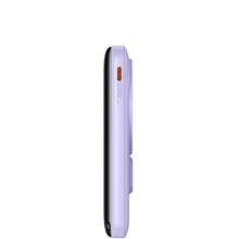 Заредете изображение във визуализатора на галерията – Baseus Magnetic Bracket Wireless Fast Charge Power Bank 10000mAh 20W Purple（With Xiaobai series fast charging Cable Type-C to Type-C 60W(20V/3A) 50cm White）
