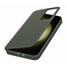Заредете изображение във визуализатора на галерията – Samsung Smart View Wallet Case for Samsung Galaxy S23 Case with Smart Flip Window Card Wallet khaki (EF-ZS911CGEGWW)
