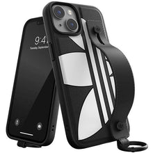 Заредете изображение във визуализатора на галерията – Adidas OR Hand Strap Case iPhone 14 6.1" black-white/black-white 50213
