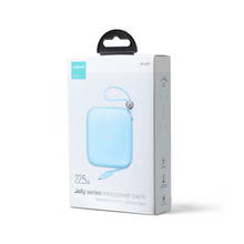 Заредете изображение във визуализатора на галерията – Joyroom powerbank 10000mAh Jelly Series 22.5W with built-in Lightning cable blue (JR-L003)
